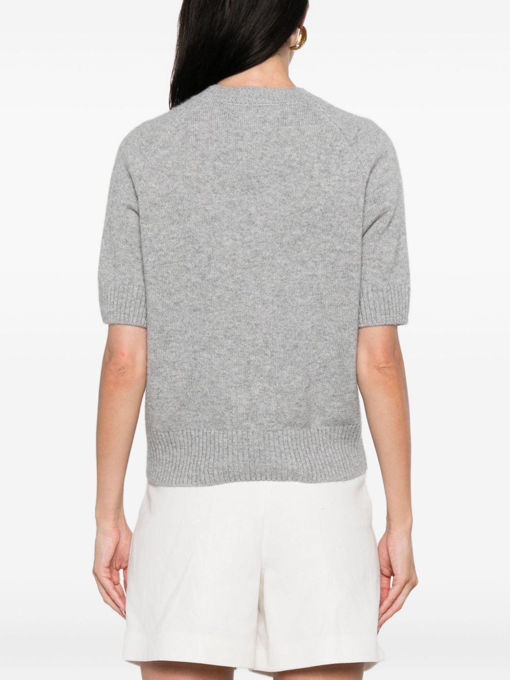 short-sleeve cashmere sweater - 4