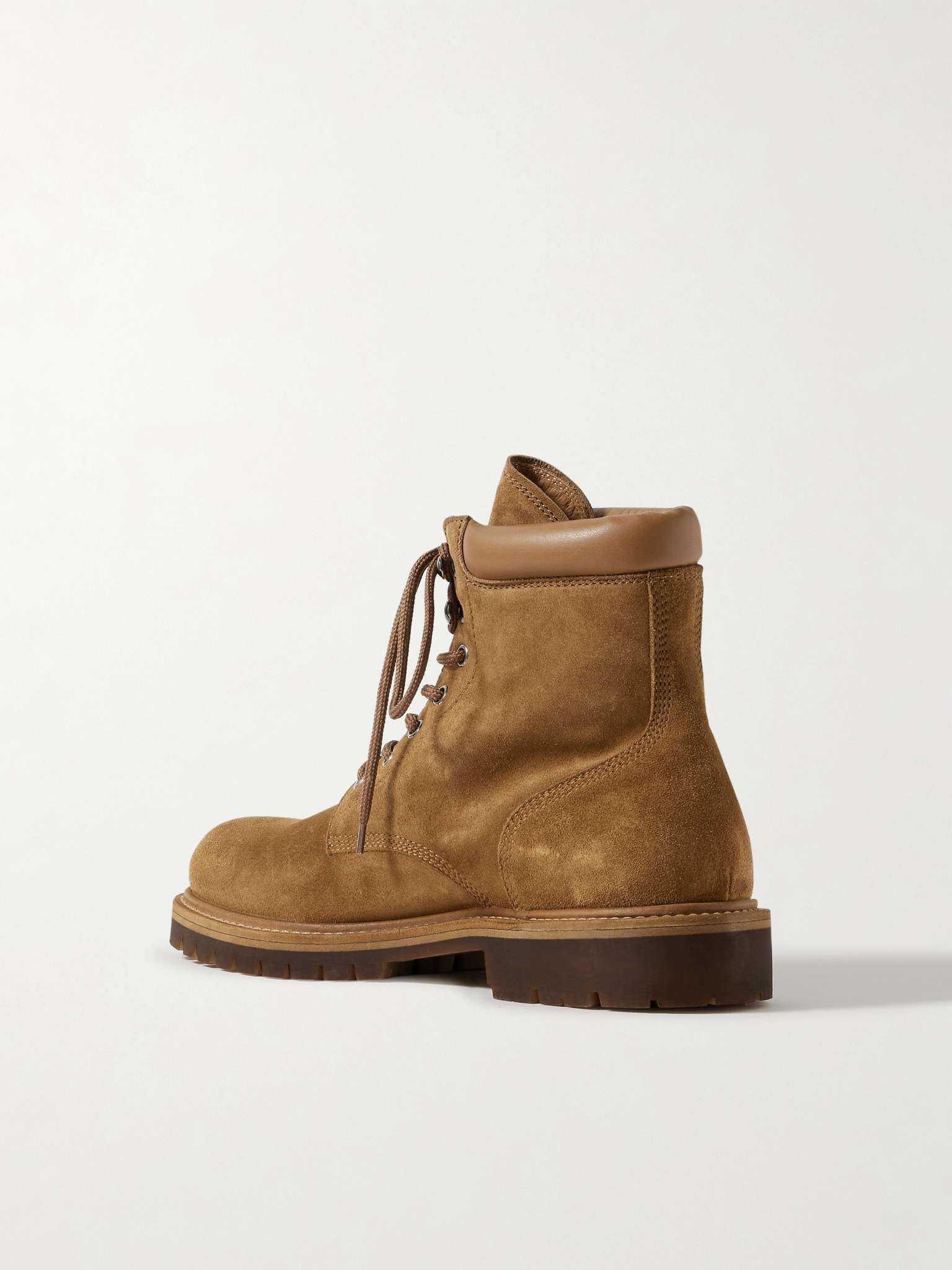 Boss 002 Leather-Trimmed Suede Boots - 4