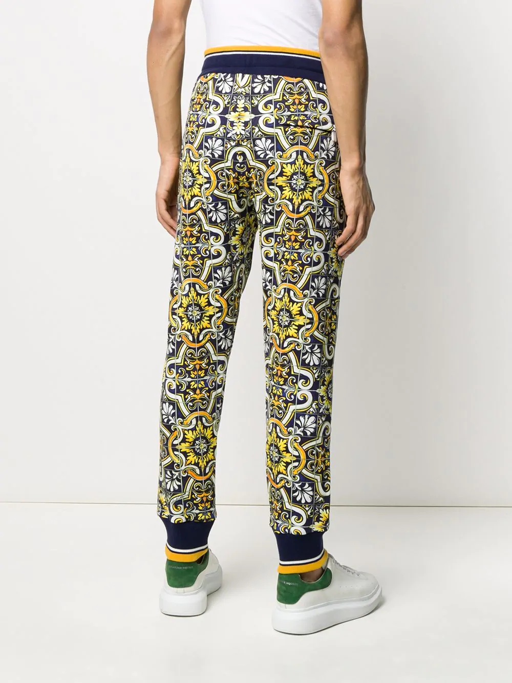 Maiolica print track pants - 4