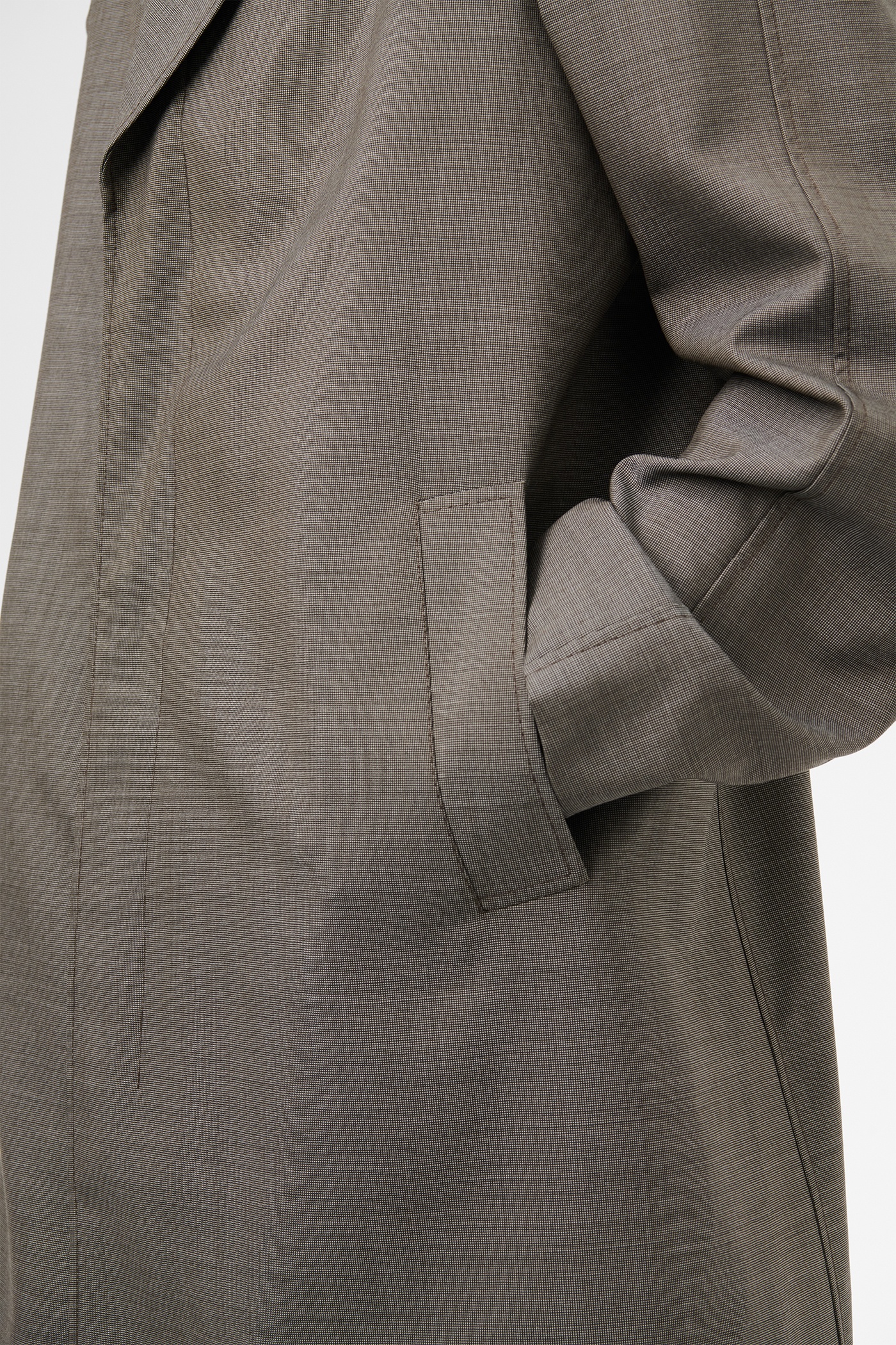 Uniform Coat Grey Atom Check Wool - 4