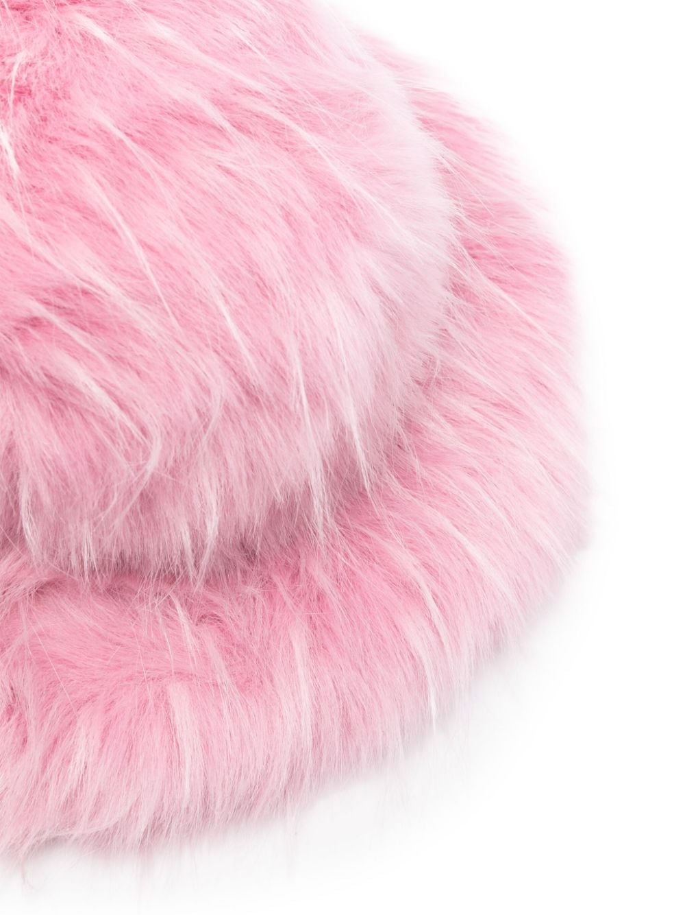 faux-fur brushed-effect bucket hat - 2