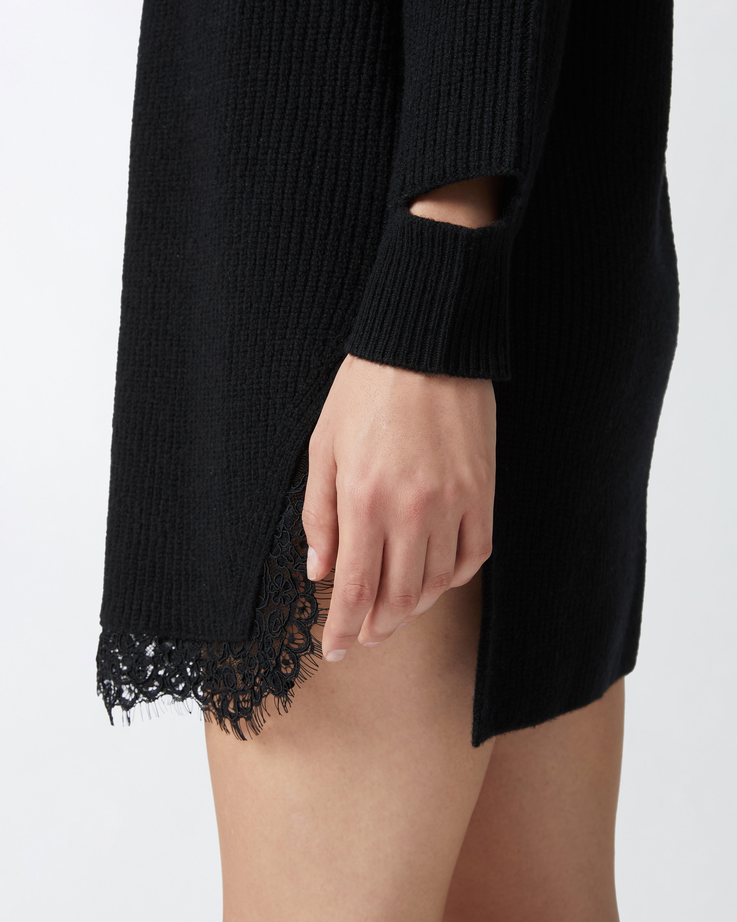 KNIT MINI DRESS WITH LACE - 5