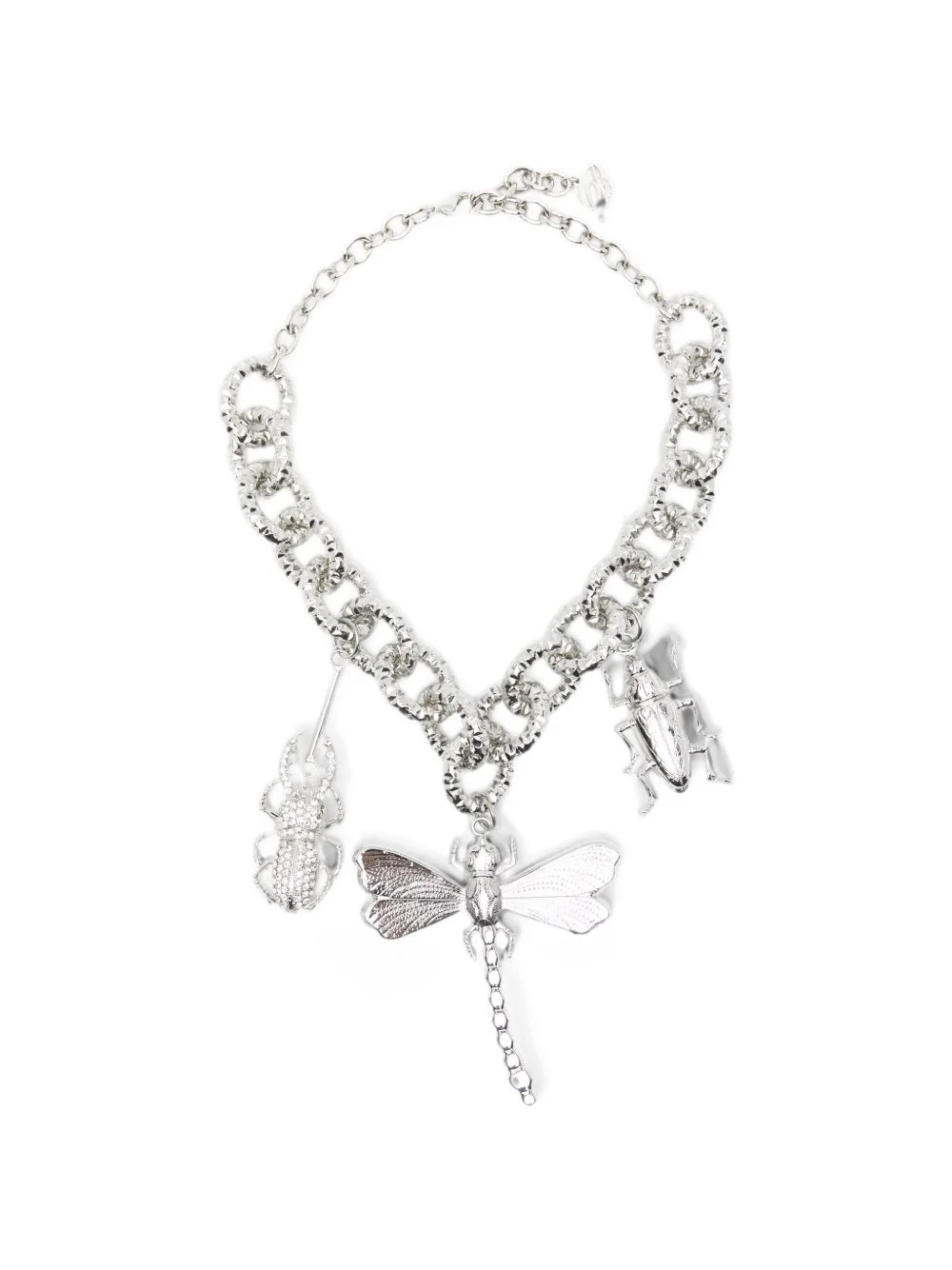 insect-charm cable-link necklace - 1