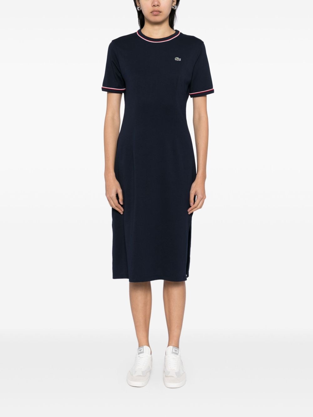 trimmed jersey dress - 2
