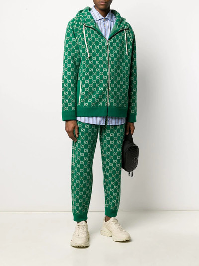 GUCCI monogram pattern track pants outlook