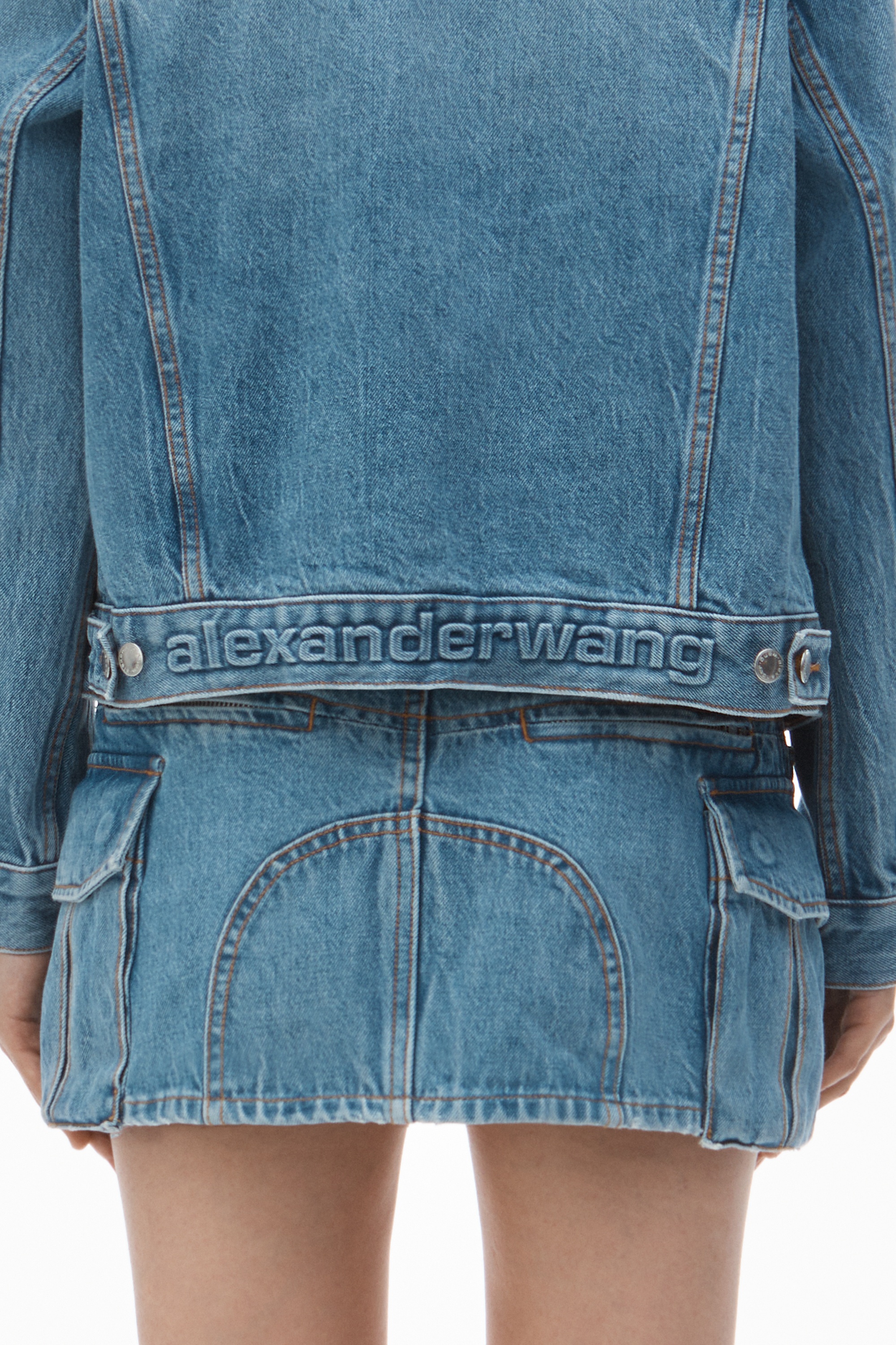 Oversize Trucker Jacket in Cotton Denim - 6