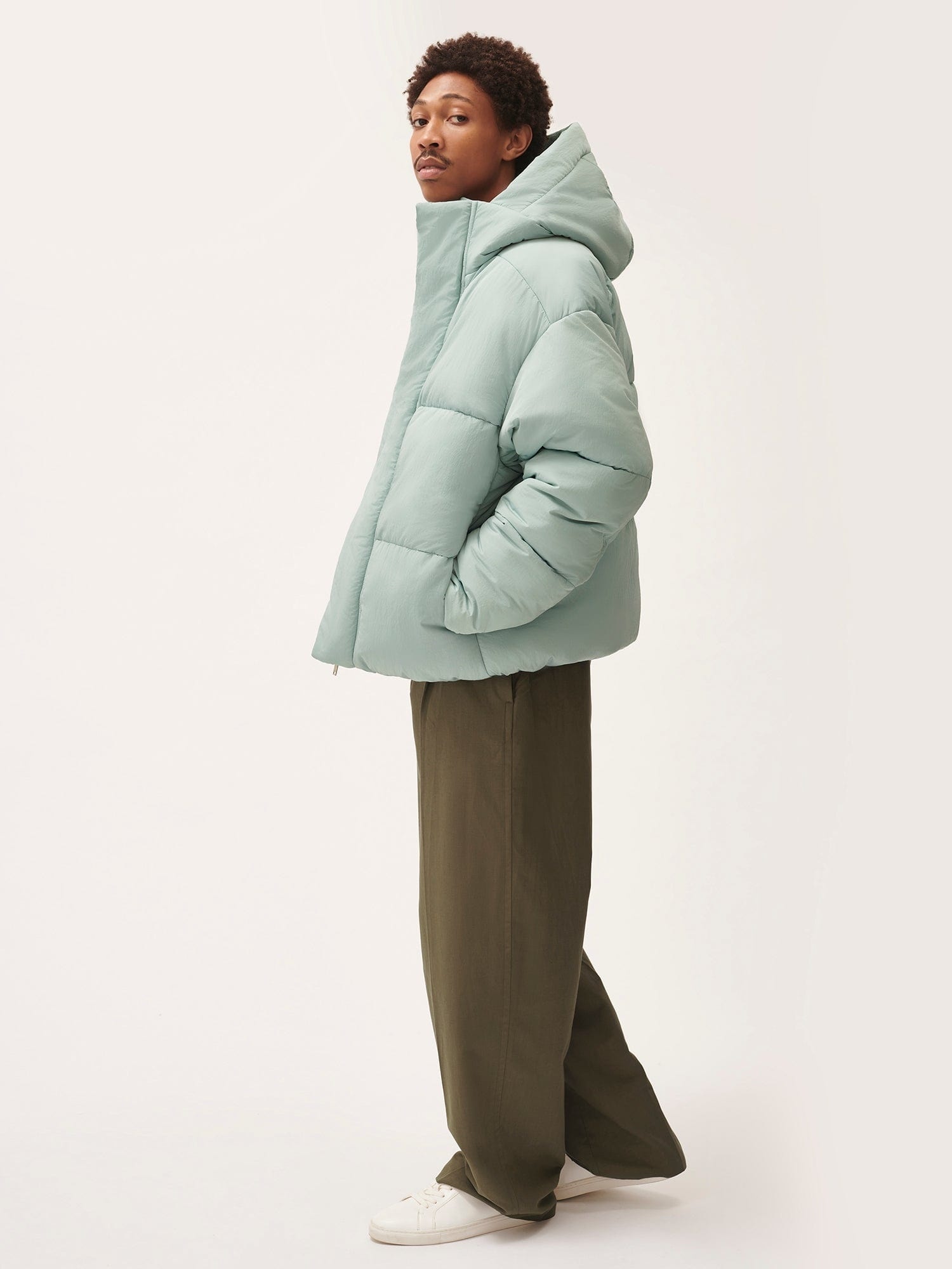 Men’s Flower-Warmth Recycled Nylon Puffer - Eucalyptus Blue - 6
