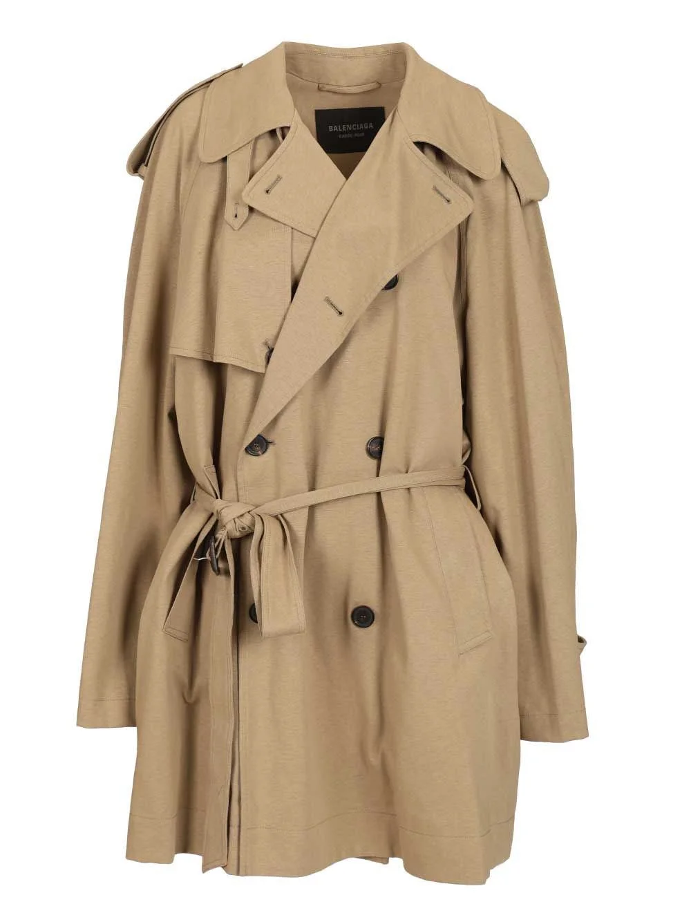 Balenciaga Women Cropped Trench Coat - 1