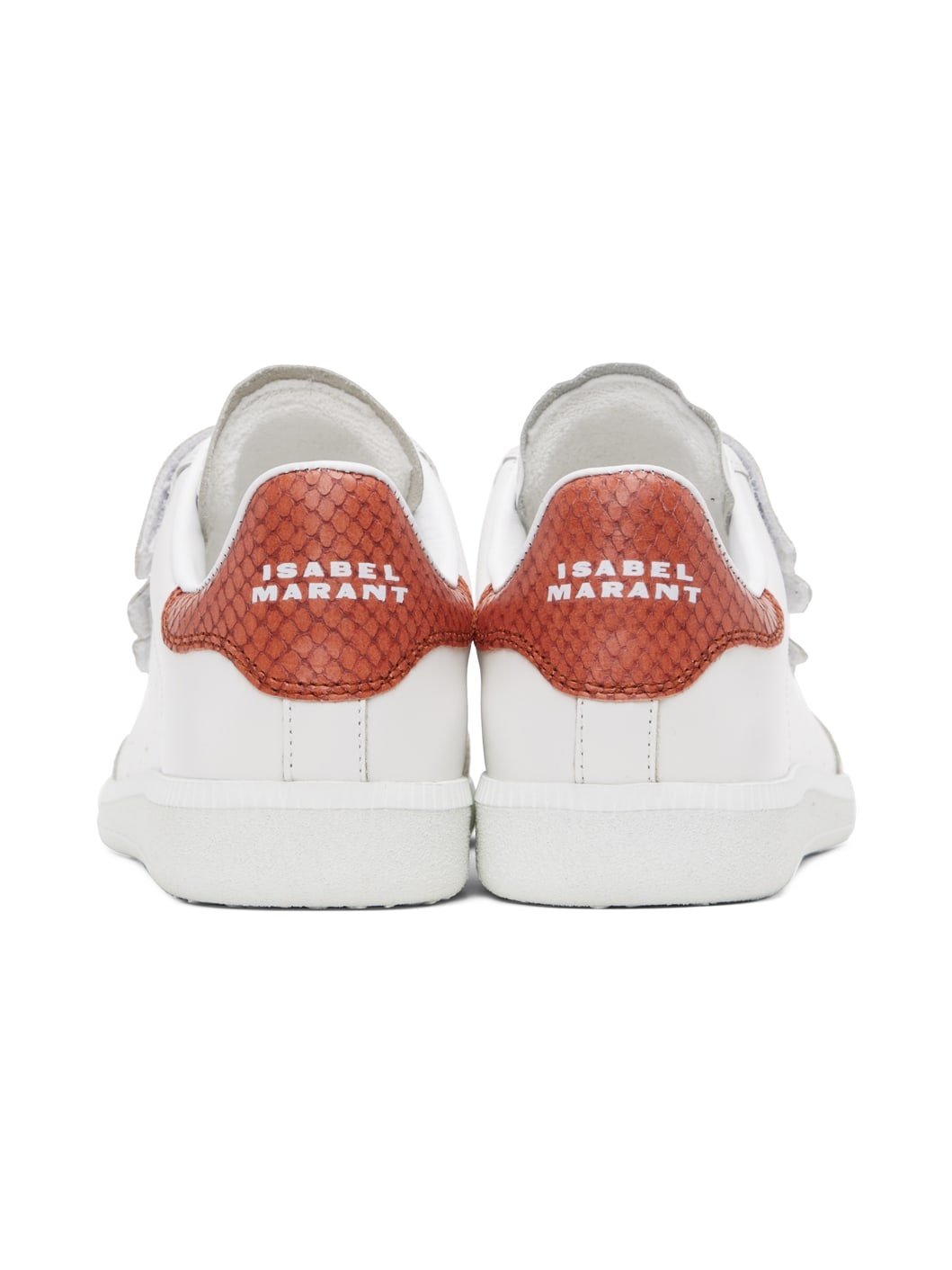 White & Orange Sneakers - 2