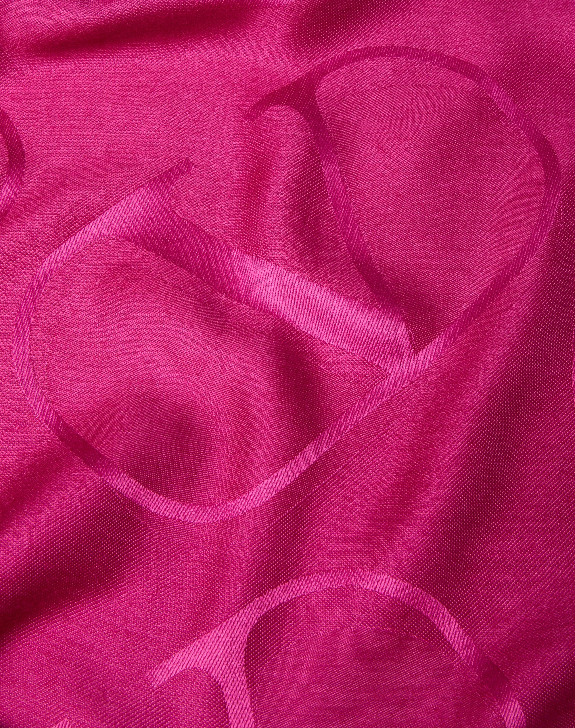 VLOGO SIGNATURE JACQUARD SHAWL IN SILK AND WOOL 140X140 CM - 2