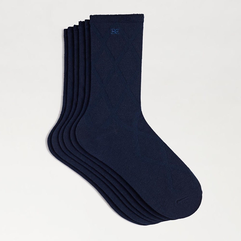 3 Pack Pointelle Argyle Crews 7