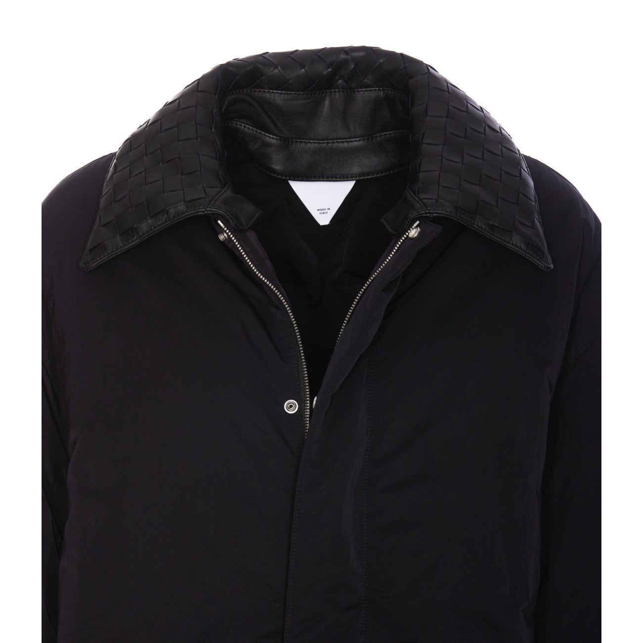 Bottega Veneta Men Puffer Jacket With Intreccio Collar - 4