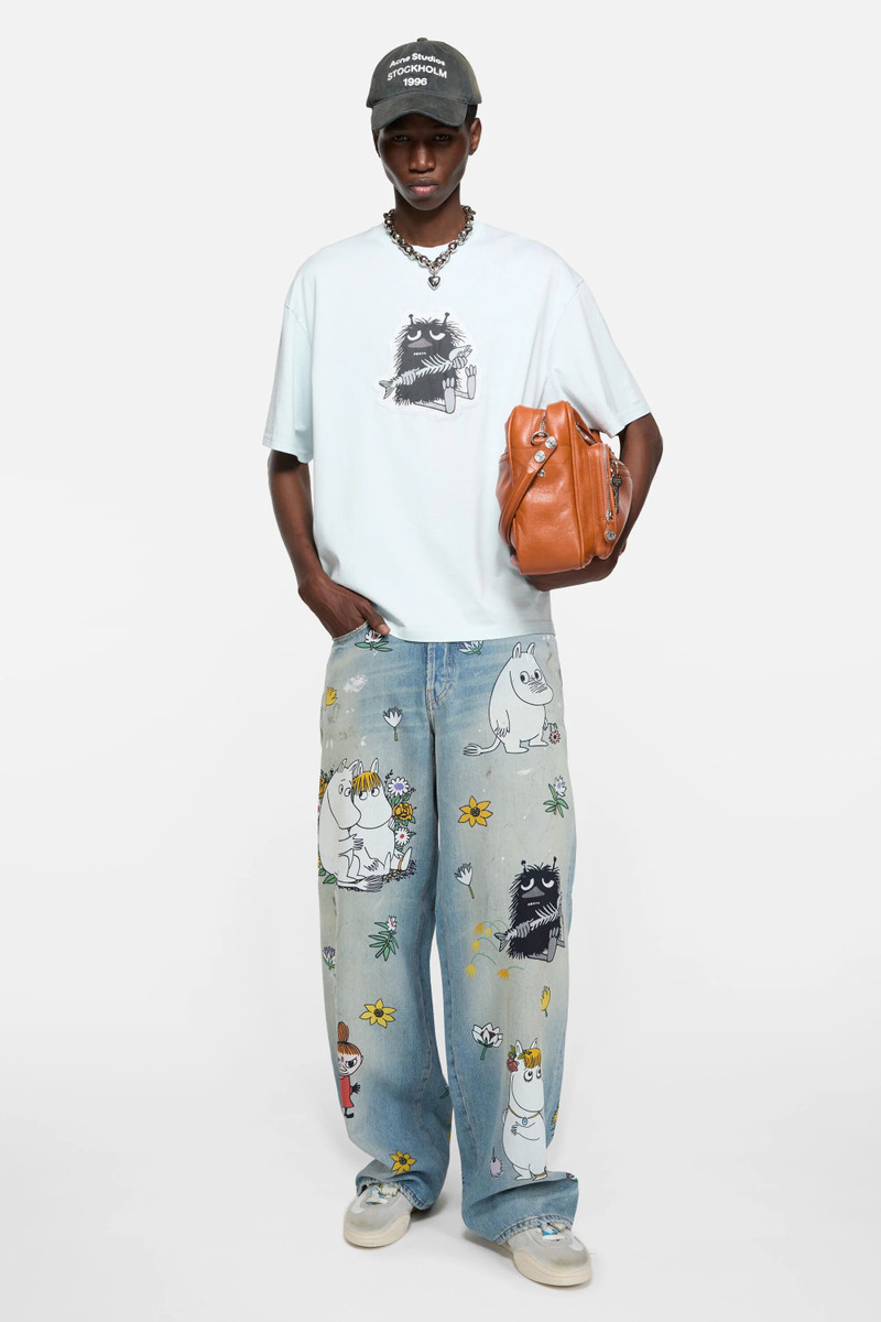 Acne Studios Baggy fit jeans - 1981M Acne Studios x Moomin - Light blue outlook