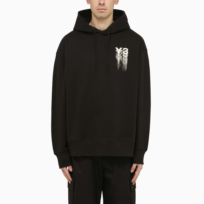 Black hoodie with logo blurs - 1