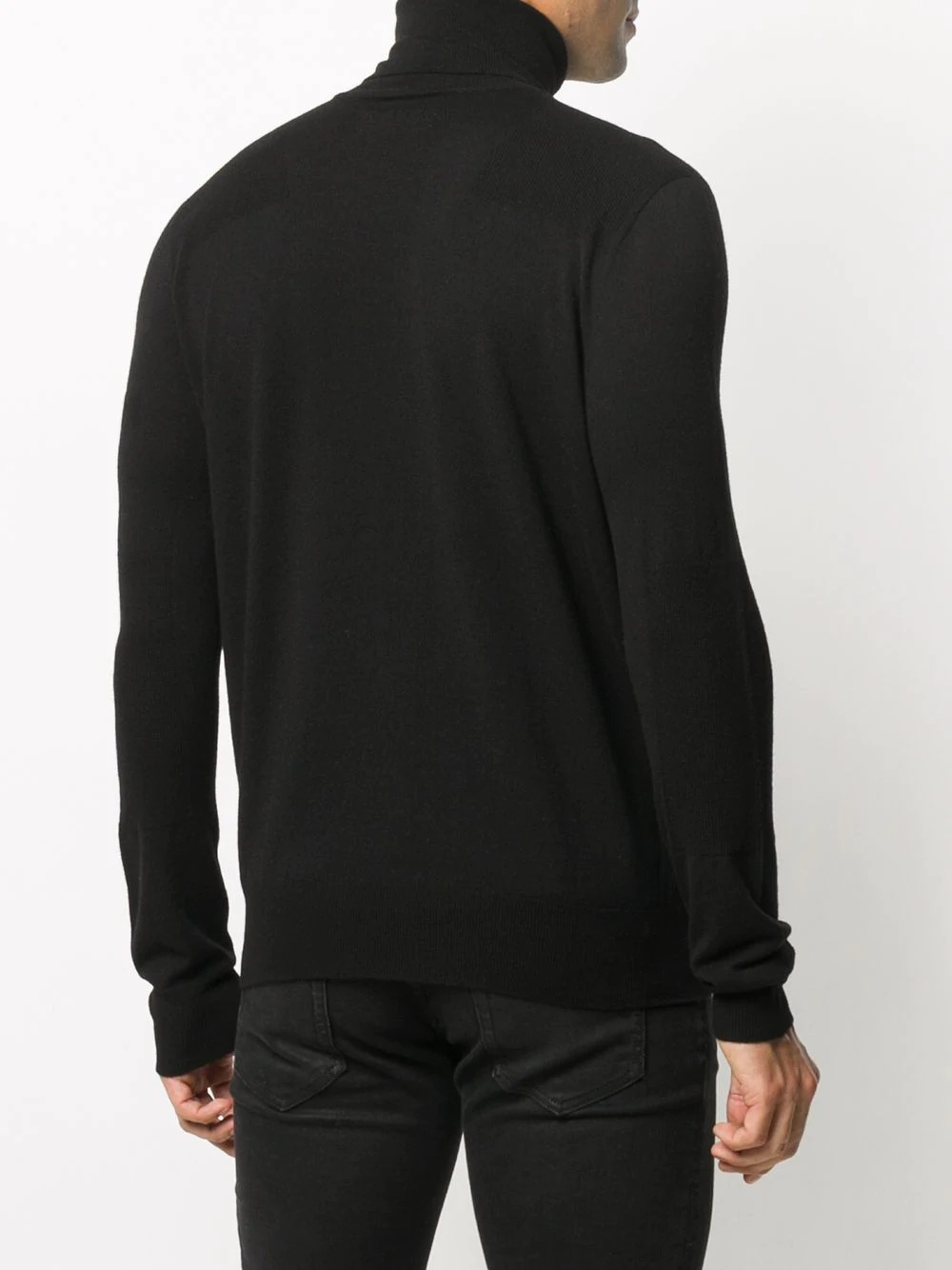 fitted wool roll-neck jumper - 4