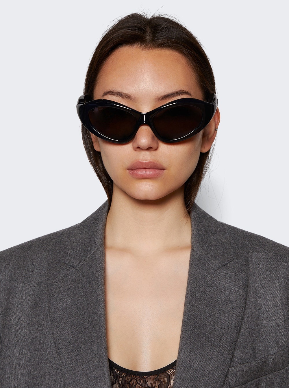 Orbit Cat Eye Sunglasses Shiny Black - 2