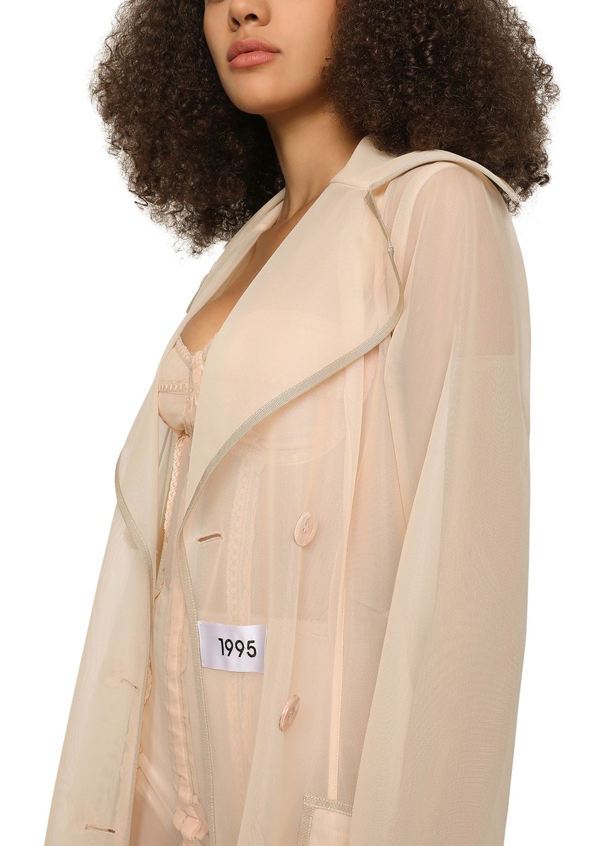 Dolce & Gabbana KIM DOLCE&GABBANA sheer trench coat | 24s