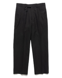 AURALEE Hard Twist Finx Linen Chino Slacks Black | havenshop