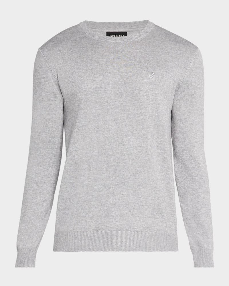 Men's Heathered Classic-Fit Crewneck Sweater 1