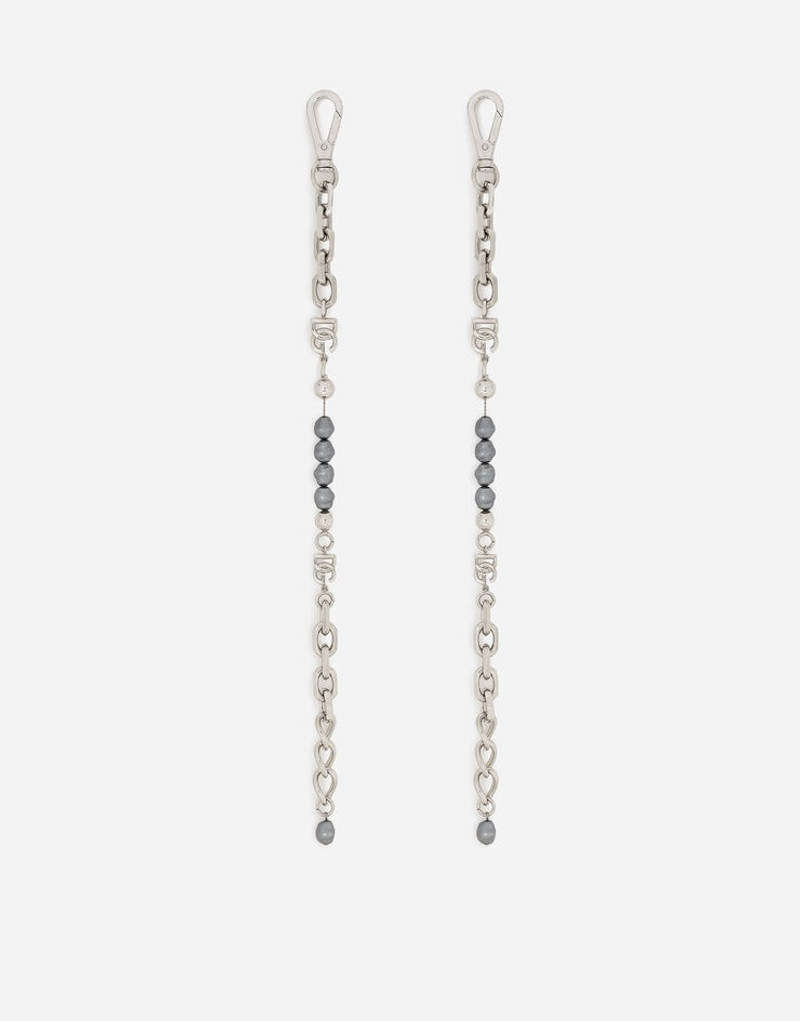 Chain anklet with pearls and crossover DG logo 3