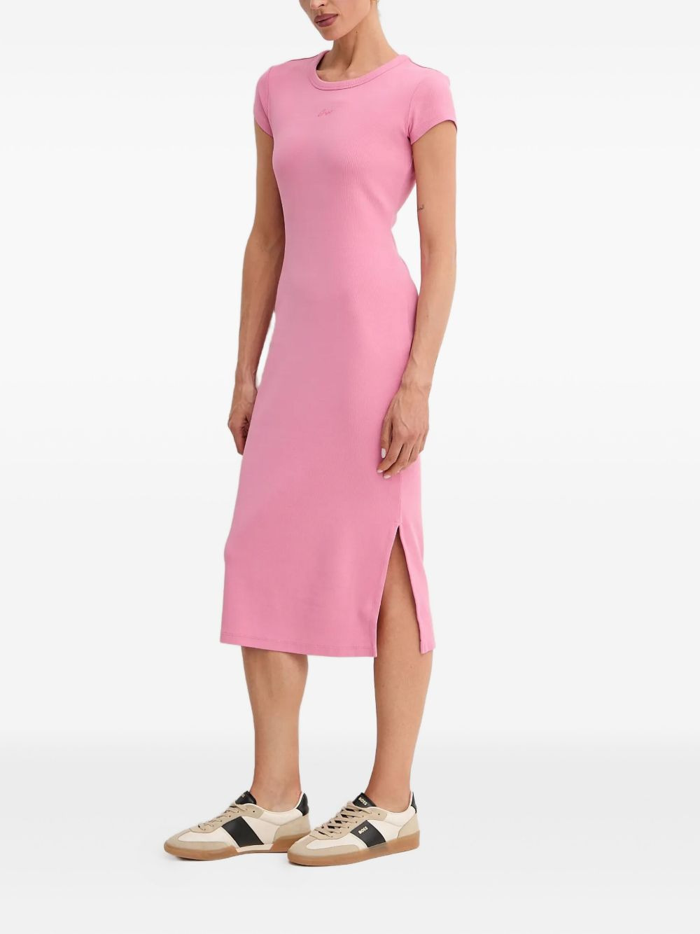 ribbed midi dress - 2