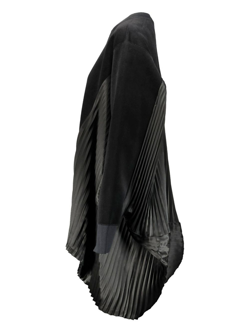 pleated velvet crewneck sweatshirt 3