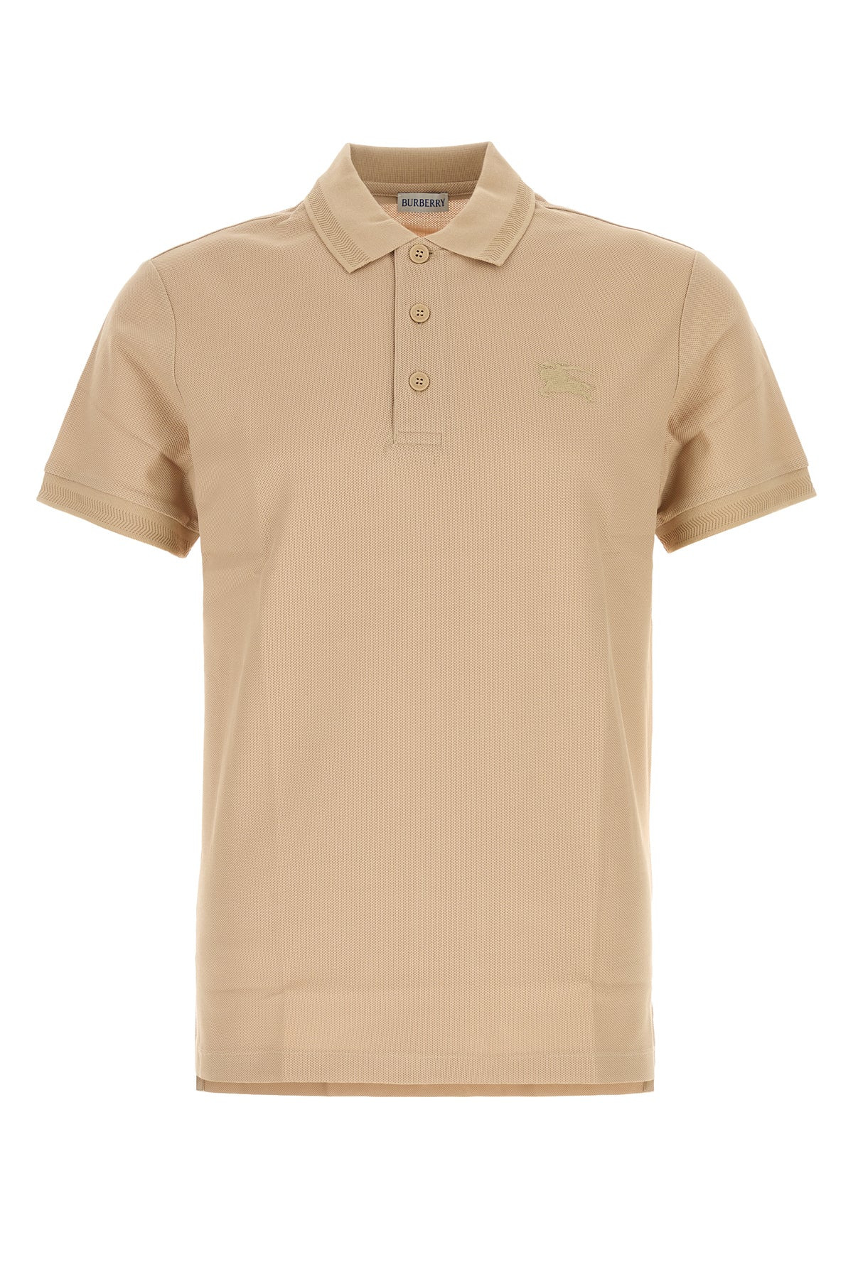 Beige piquet polo shirt - 1