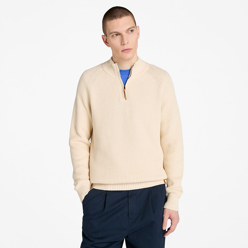 Timberland Men's Williams River Textured Quarter-Zip Sweater outlook