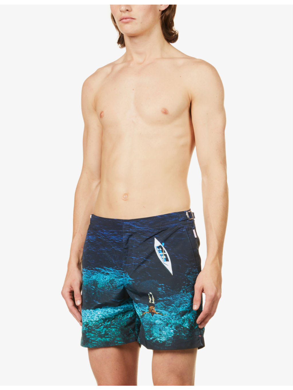 Bulldog Photo graphic-print slim-fit swim shorts - 3