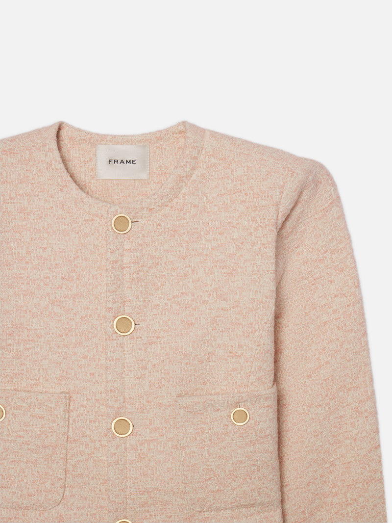 FRAME The Tweed Jacket in Azalea Multi outlook