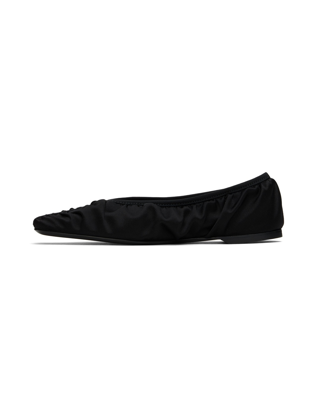 Black 'The Gathered' Ballerina Flats - 3