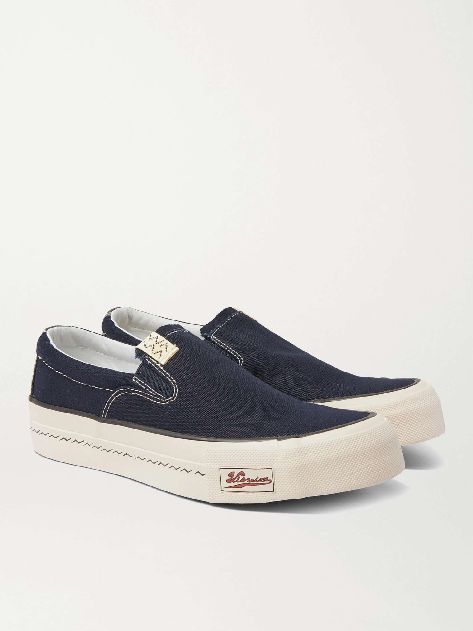 Skagway Leather-Trimmed Canvas Slip-on Sneakers - 4