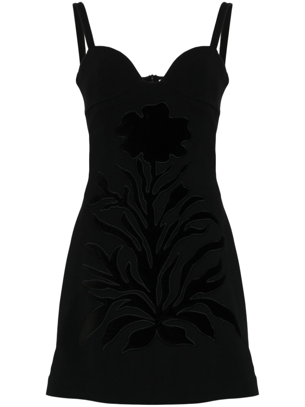 velvet bustier mini dress - 1