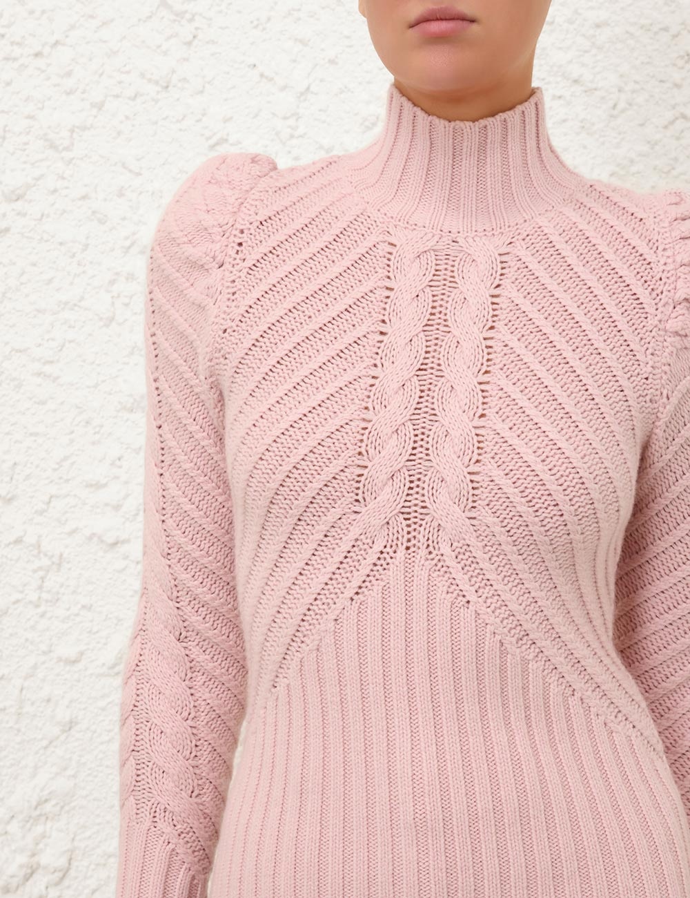 CRUSH TURTLENECK CABLE SWEATER - 5