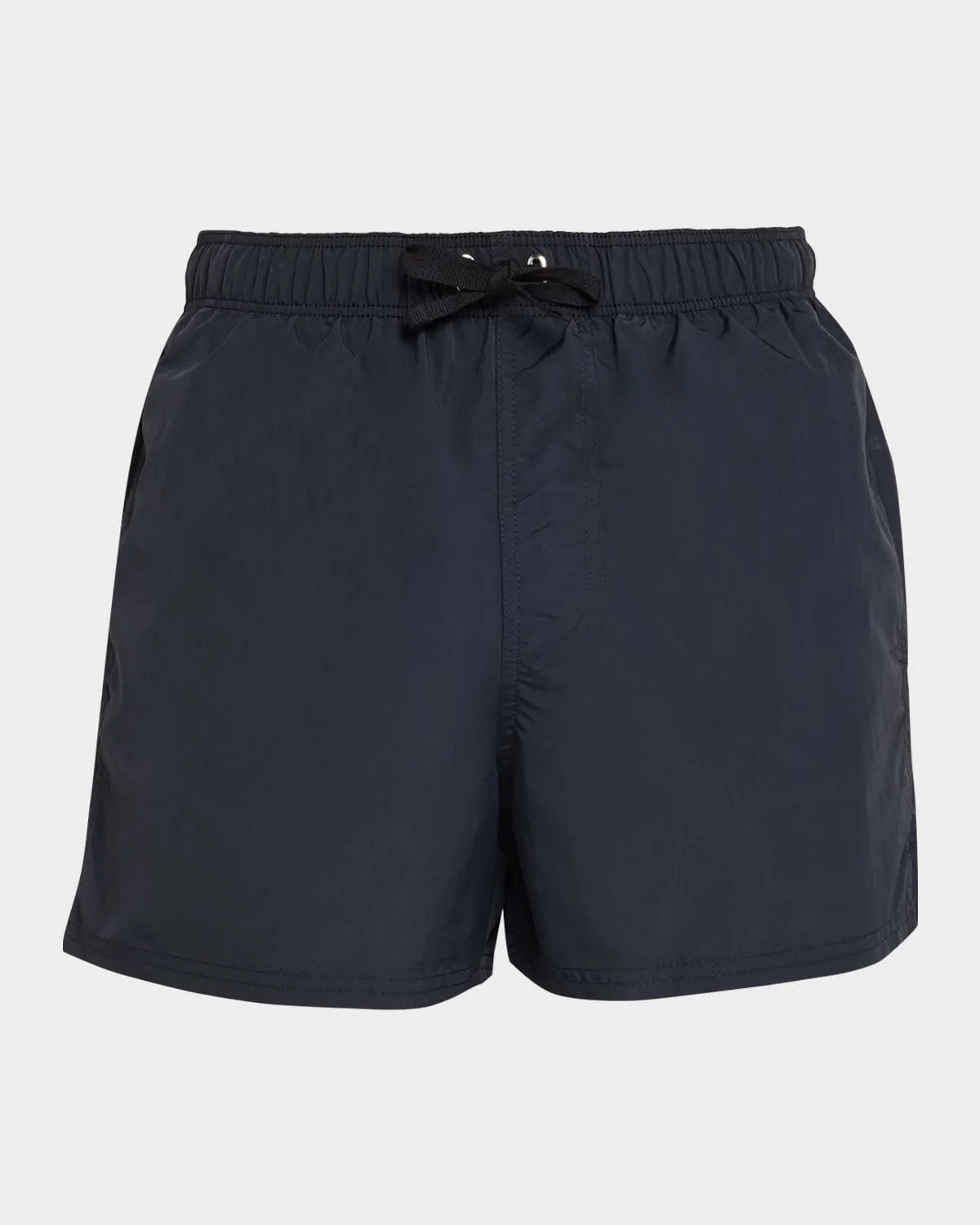 Men's Short-Length Solid Nylon Swim Trunks - 1
