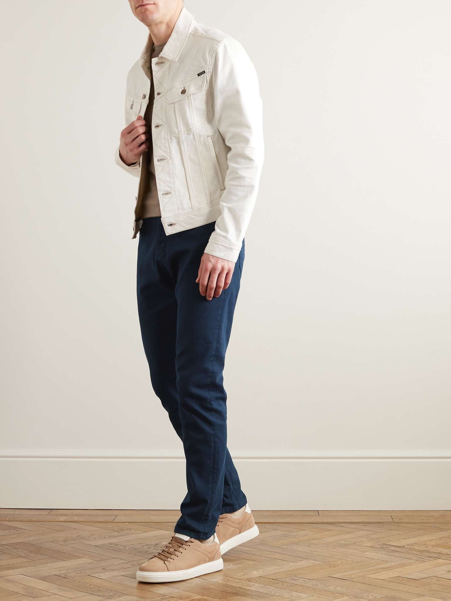 Brunello Cucinelli Dyed comfort denim four-pocket jacket