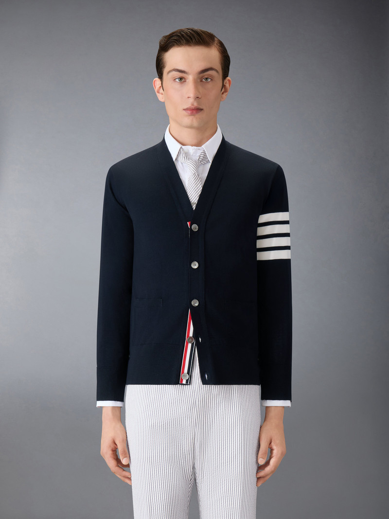 Thom Browne MERINO WOOL 4-BAR CLASSIC CARDIGAN outlook