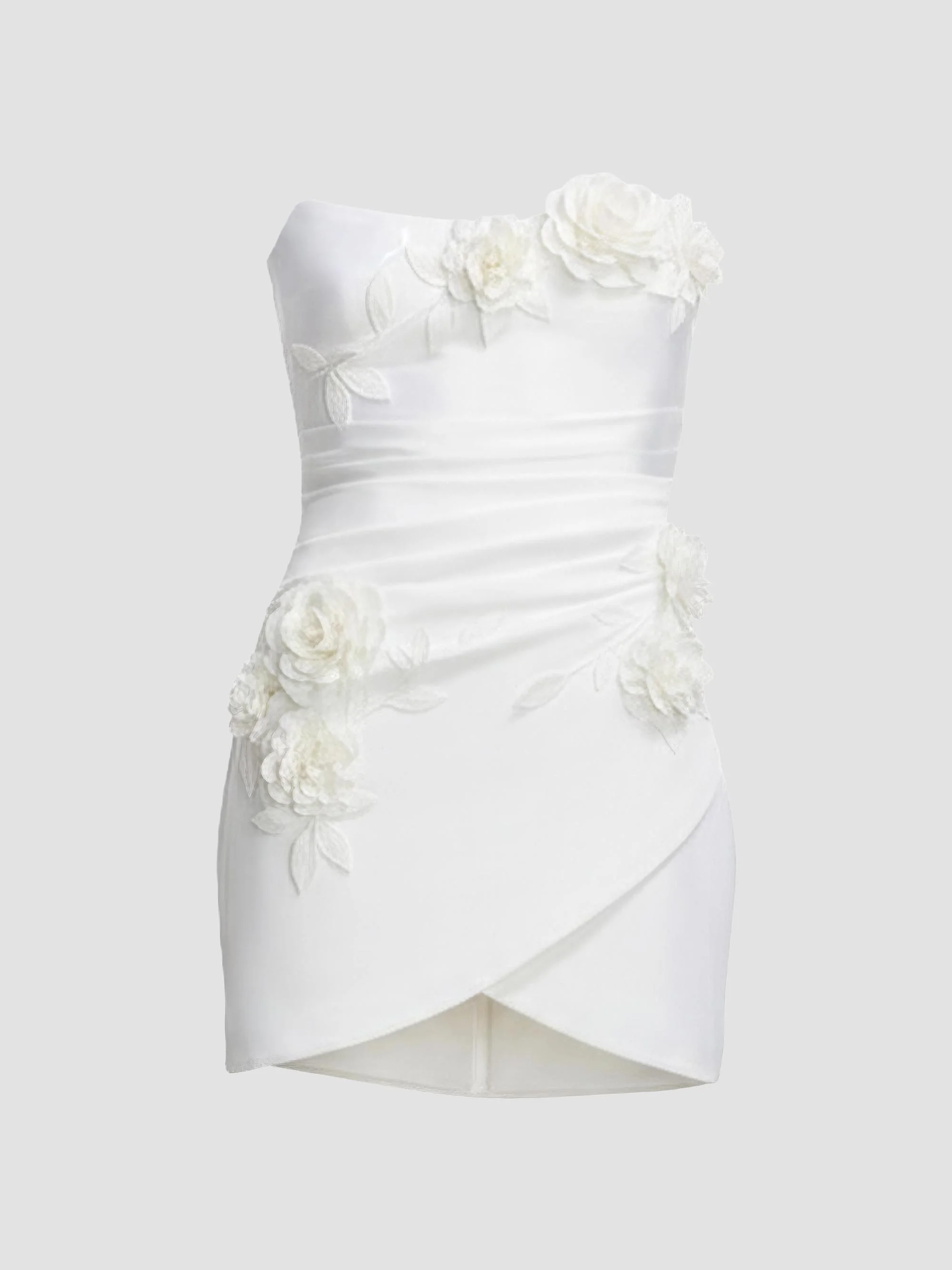 Women's Isabella Floral Minidress - Off White - 1