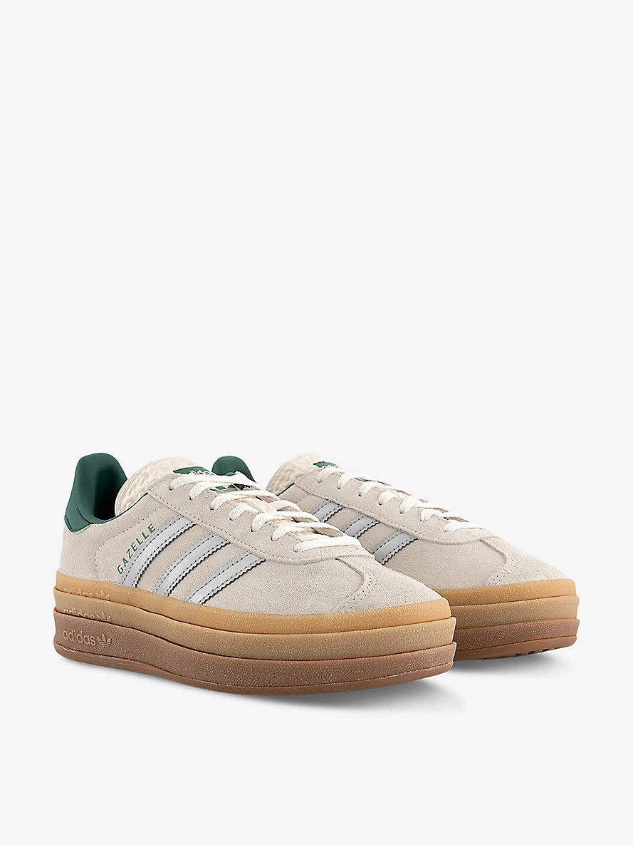 Gazelle Bold brand-embellished suede low-top trainers - 3