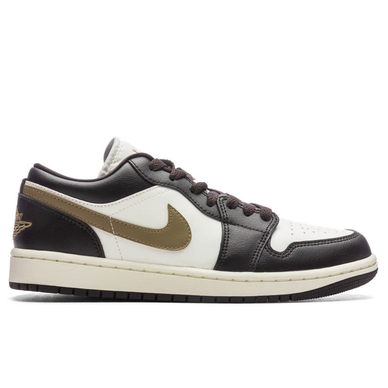 AIR JORDAN 1 LOW WOMEN'S - SHADOW BROWN/BROWN KELP/SAIL - 1