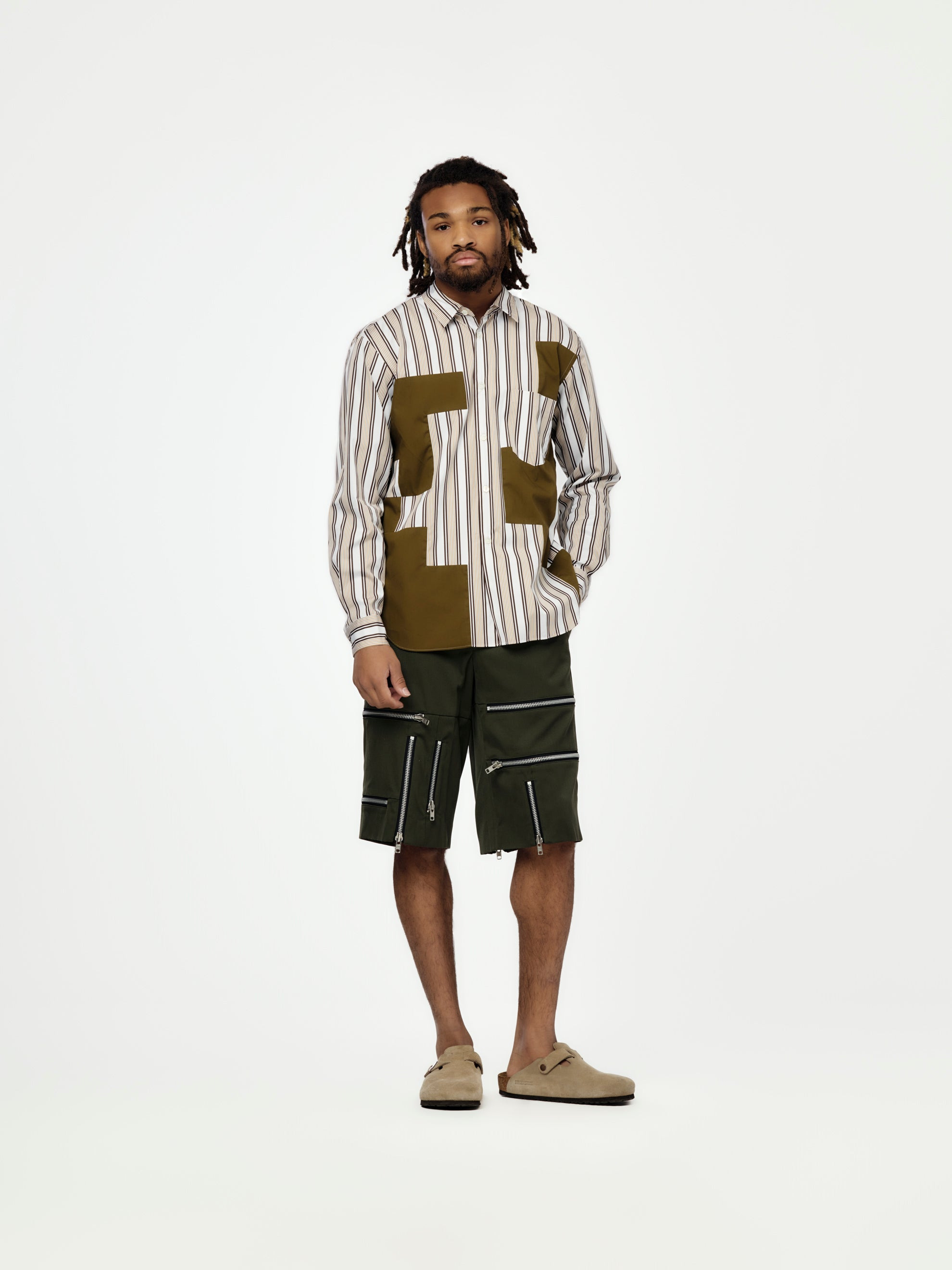 MEN'S SHIRT (WHITE/BROWN/KHAKI) - 4