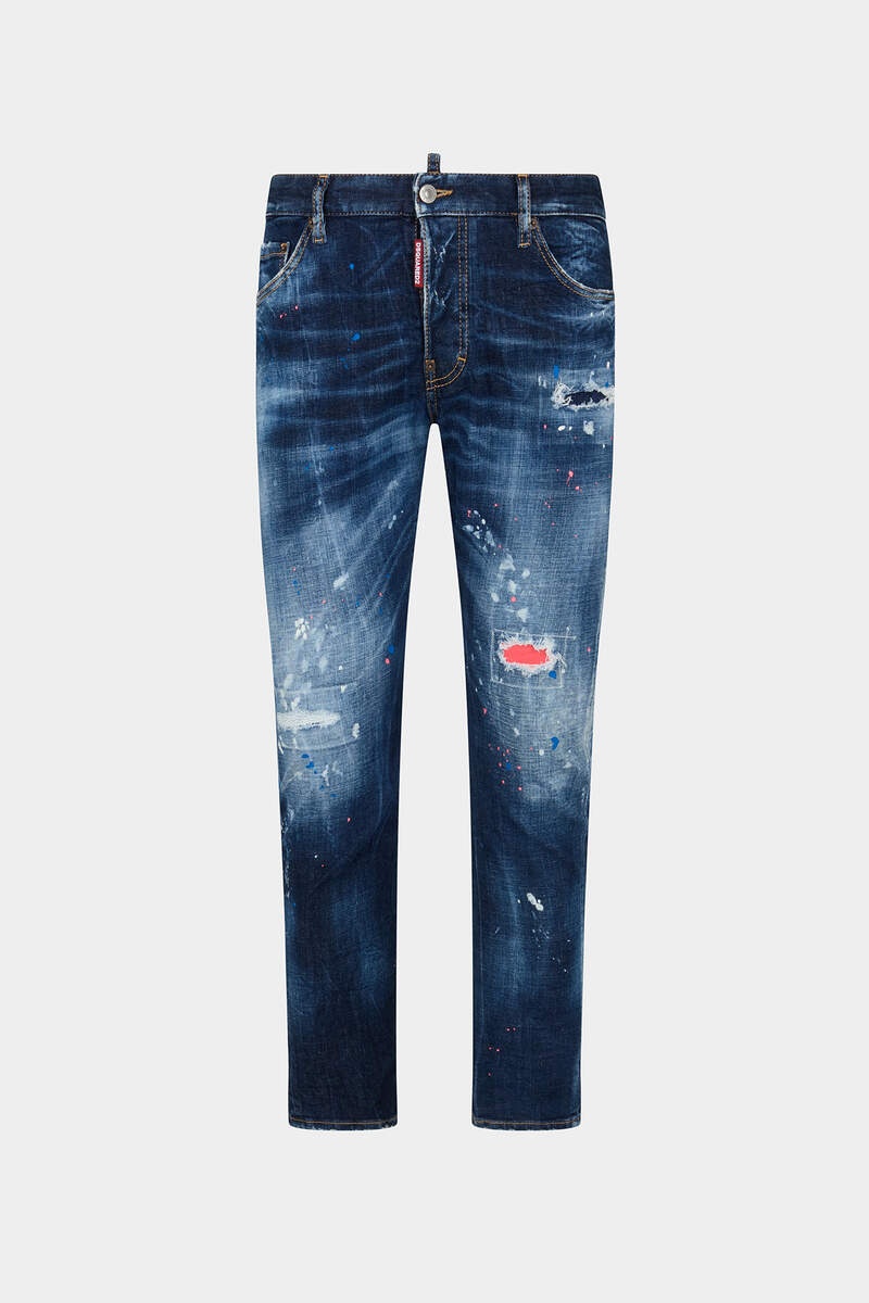 DARK NEON SPLASH WASH SEXY TWIST JEANS - 1