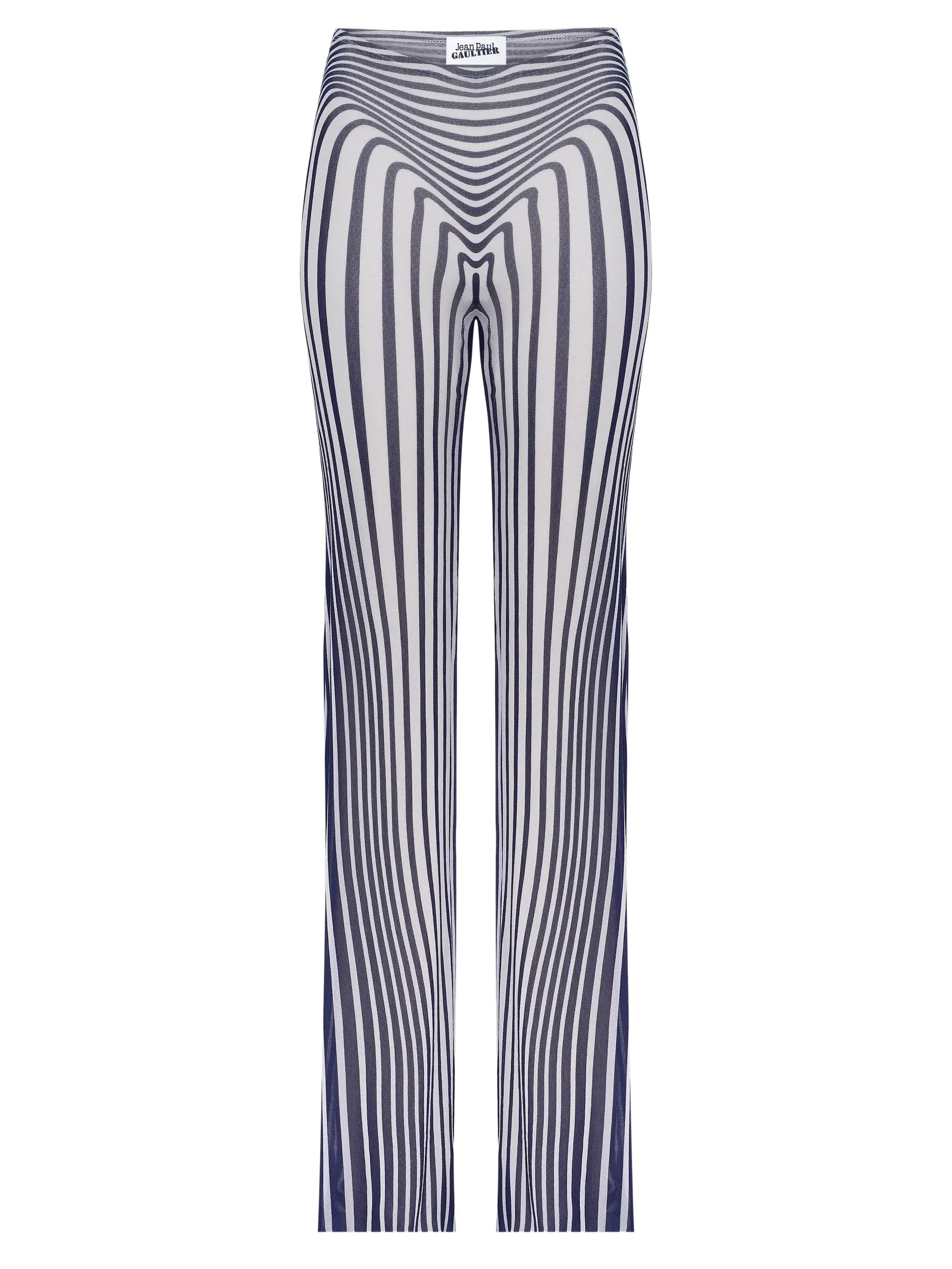 elasticated morphing-stripes trousers - 1