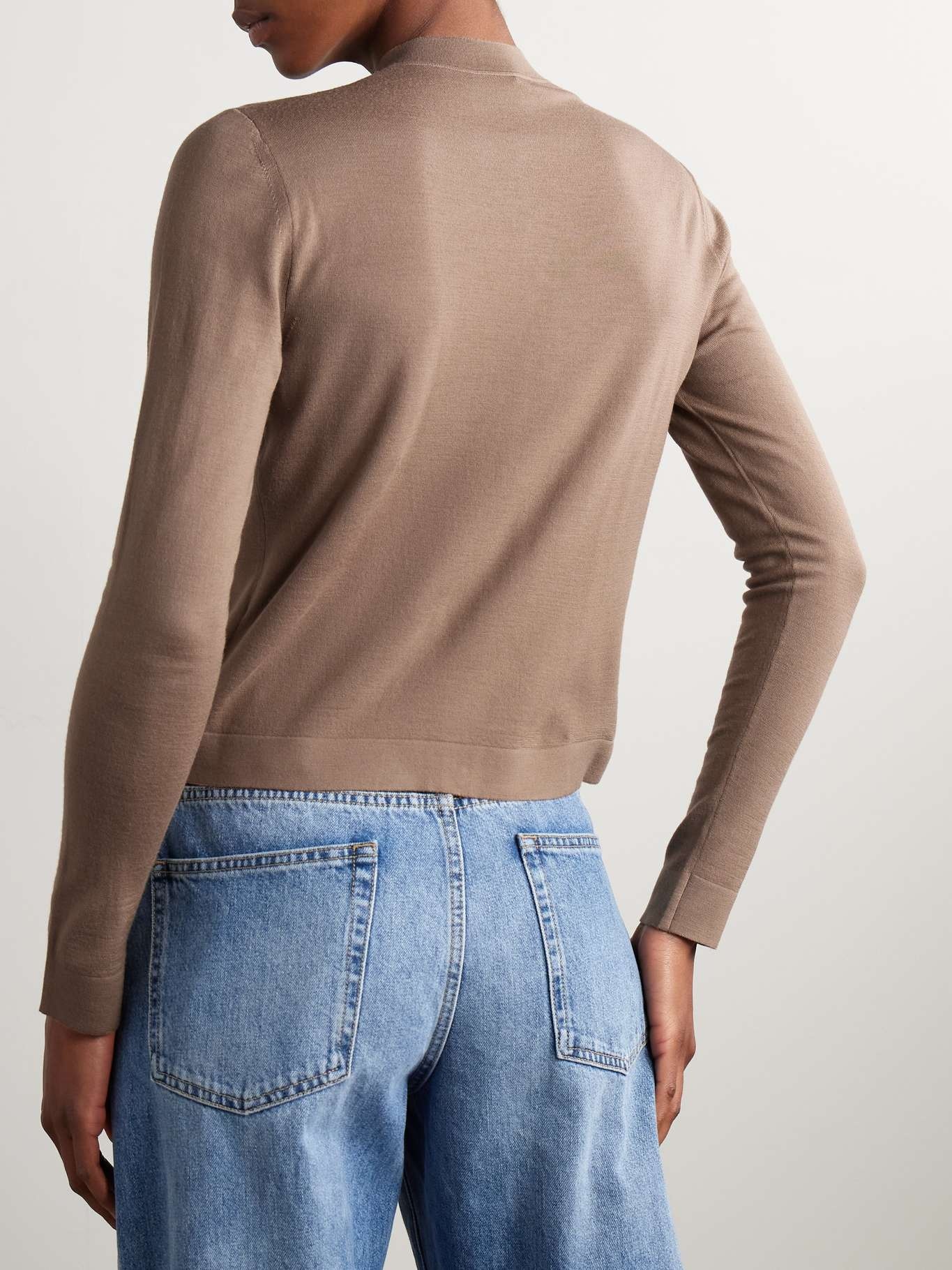 Iyona wool cardigan Light brown - 3