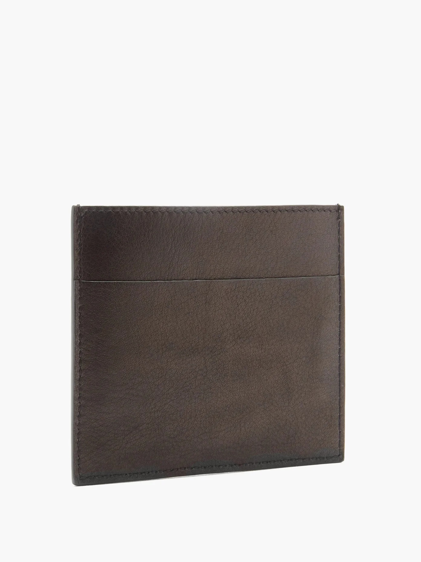 Logo-debossed leather cardholder - 3