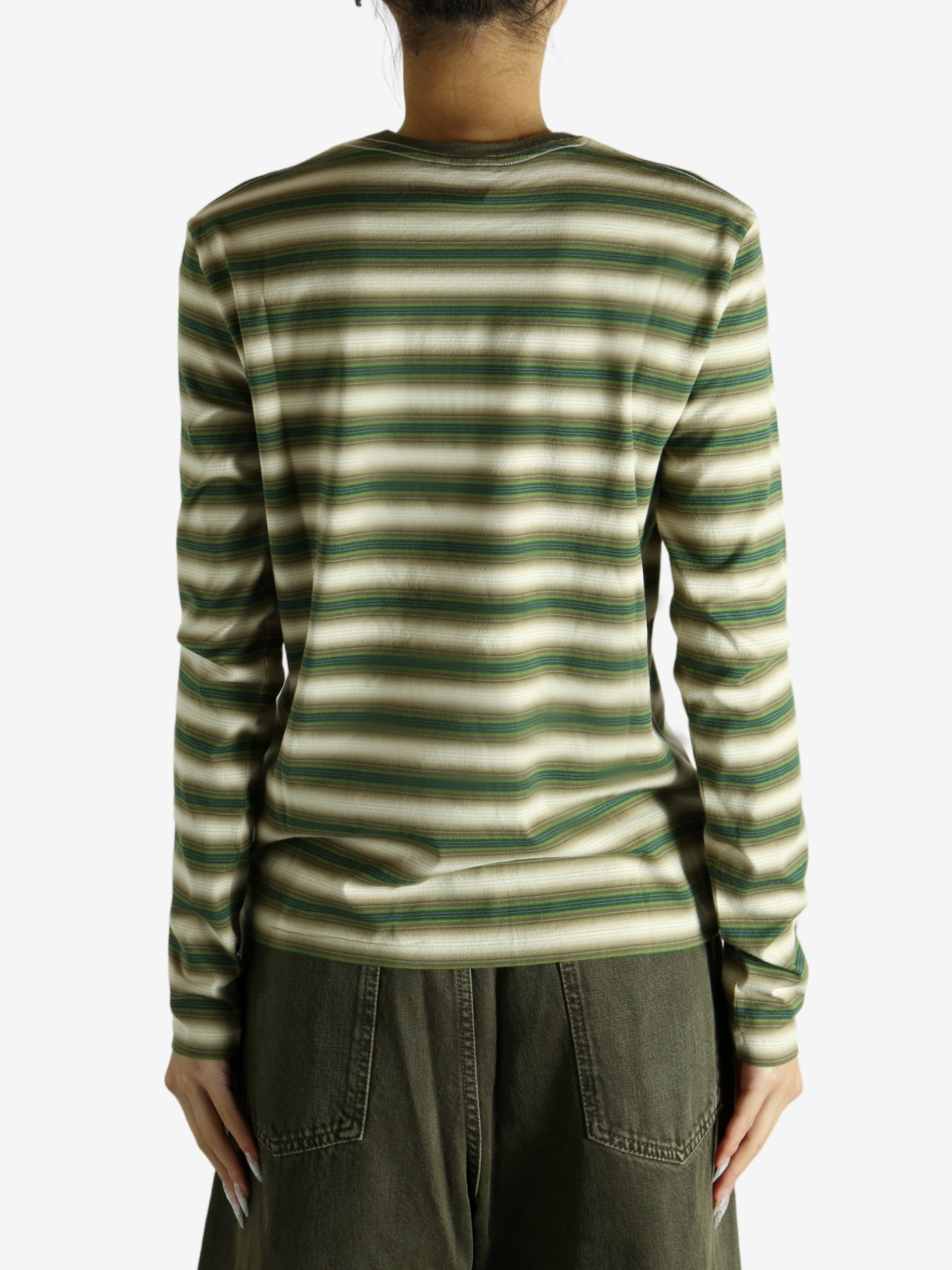 AURALEE - Women Gradient Stripe Jersey Long Sleeve T-shirt - 3