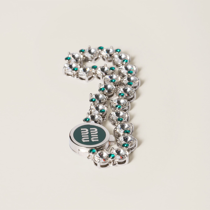 Miu Miu Metal bracelet with crystals outlook