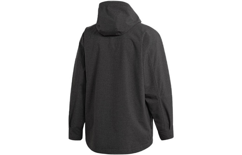 adidas Men's adidas Outdoor 3 In 1 logo Sports Hooded Jacket Black GE9893 outlook