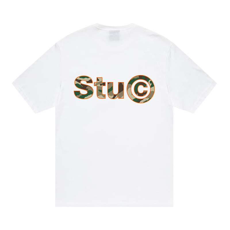 Stüssy Stussy Stu C. Camo Tee 'White' outlook