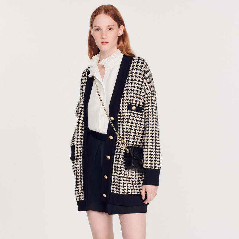 Long houndstooth cardigan 5